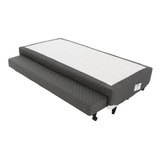 Cama Box Solteirão Viúva Universal Cosmopolita Bicama Cinza 120x200 Solteirão Viúva