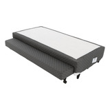 Cama Box Solteiro Bicama Cinza 096x203
