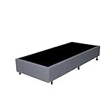 Cama Box Solteiro Reforçado 96x203x38cm Cinza