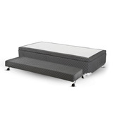 Cama Box Solteiro Universal 3 Em 1 Cinza 078x188 Solteiro
