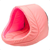 Cama Caminha Toca Iglu Médio Casinha Petliz P Cachorro E Gato Pet Cor Rosa