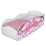 Cama Carro 100 MDF Móveis Para Quarto Infantil Meninas Com Colchão Cor Nuvem