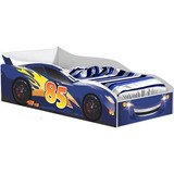 Cama Carro Solteiro Mcqueen Azul Para Meninos Quarto De Crianças Lv Móveis