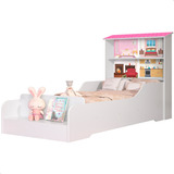 Cama Casa Infantil Princesa Com Prateleiras