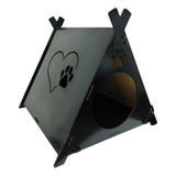 Cama Casa Para Gatos Toca Arranhador Carpete Mdf