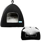 Cama Casa Toca Iglu Tenda Caminha Cabana Para Cachorros E Gatos Pet 47cmx45cm Duke Dixie Preto 