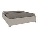 Cama Casal Mônaco Tcil Móveis Cinza Claro Wt