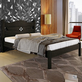 Cama Casal Tradicional Júlia Mdf Com Estrado 100 Madeira