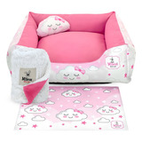 Cama Coberdrom Pet Cachorro E Gato 4 Pç 60x60cm Mileva Cor Rosa Bebê