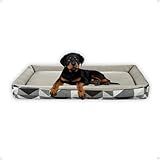 Cama Colchão Para Pet Porte Grande Aconchegante Confortável Triângulo Cinza 