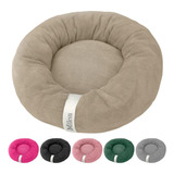 Cama De Gato Caminha Nuvem Ninho Pet Soft Redonda 50x50cm Cor Bege