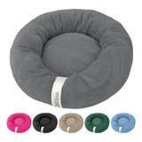 Cama De Gato Caminha Nuvem Ninho Pet Soft Redonda 50x50cm Cor Grafite