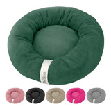 Cama De Gato Caminha Nuvem Ninho Pet Soft Redonda 50x50cm Cor Verde musgo