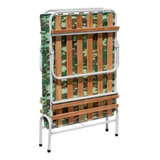 Cama Dobrável Portátil Solteiro Com Colchão Grátis Envio Já