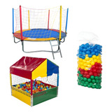 Cama Elastica Infantil De 2 30m Piscina Com 500 Bolinhas