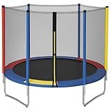 Cama Elástica Pula Pula 1-8m Trampolim Infantil Fechamento Zíper C-Lona Reforçada
