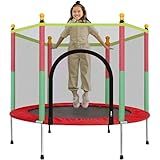 Cama Elástica Pula Pula Trampolim Infantil Colorida Criança Playground Rede Com Zíper 1 4m