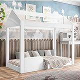 Cama Infantil 160cm Casinha Montessoriana Crystal J A Móveis Branco