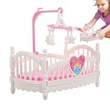 Cama Infantil Casa De Bonecas - Berço Para Bonecas Bebê-Decoração Infantil Para Quarto De Bebê- Brinquedo Educativo Para Famílias E Acessórios Para Fotografia