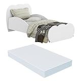 Cama Infantil Com Colchão Incluso 70 X 150 Cm 100- Mdf Algodão Doce Multimóveis Fg2956 Branca