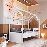 Cama Infantil Montessoriana Casinha Menino Menina Solteiro Com Proteção Lateral