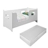 Cama Infantil Montessoriana Meninas Meninos Baby Para Quarto De Criança Encanto Com Colchão Cor Branco Neloja