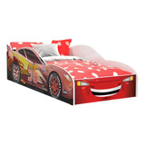 Cama Infantil Solteiro Mcqueen Criança Herói Cor Vermelho Carros