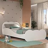 Cama Juvenil Solteiro Safira Mdf Branco Premium Multimóveis Para Colchão 188 X 88 Cm