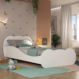 Cama Juvenil solteiro Safira Mdf Branco Premium Multimóveis