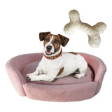 Cama Oval M Tecido Soft Confortavel Com Ossinho Kit 2 Pçs
