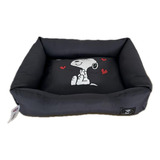 Cama Para Cachorro E Gato Pet Snoopy Love Cinza Grande G Cor Cinza escuro