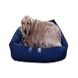 Cama Para Cachorro Grande 100x87 Cm ESCOLHA A COR 100 Lavável E Resistente Pet Querido AZUL MARINHO ECOTEC IMPERMEÁVEL 