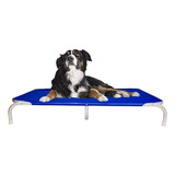 Cama Para Cachorro Suspensa Ortopédica Tamanho G 90x60x13 Cor Azul Desenho Fabric
