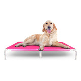 Cama Pet Cachorros Grande Gg Suspensa Resistente Rosa