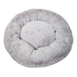 Cama Pet Caminha Redonda Nuvem Pelúcia Cachorro Gato 50 X 50 Cor Cinza