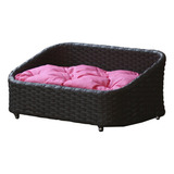 Cama Pet Chaise Pet Retangular Fibra Alumínio Cão E Gato Cor Pedra Ferro