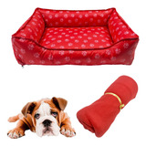 Cama Pet Luxo 40 X 35 Impermeável E Cobertor Soft Quentinho