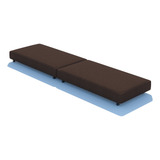 Cama Portátil dobrável Com Rodízios Marrom D 26