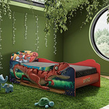 Cama Quarto Dinossauro Infantil Com Colchão 188x88 Cm