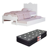 Cama Solteiro Nina Com Auxiliar E 2 Colchões Envio Rápido
