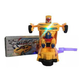 Camaro Amarelo Vira Robo Bumblebee Transformers Autobots Luz