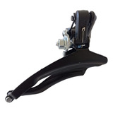 Câmbio Dianteiro 31 8mm 6v E 7v Puxa Cima Preto Bicicleta