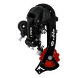 Câmbio Traseiro Para Bicicleta 7v Index Preto Cage Longo Mtb
