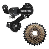 Cambio Traseiro Shimano Tz31 Catraca Shimano Tz500 Combo