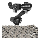Câmbio Traseiro Shimano Tz31 S gancheira corrente Index 7 8v