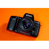 Câmera Analógica Nikon F-801 Com Lente 50mm Af F1.8 Revisada
