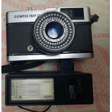 Câmera Analógica Olympus Trip 35 Com Flash Maxwell Daylight
