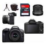 Câmera Canon Eos R100 4k Lente 18 45mm Is Stm Brindes Nf e
