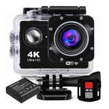 Câmera De Ação 4k Filmadora Wifi Hd Capacete   Bateria Extra