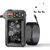 Câmera De Endoscópio De Tubo De Tela HD Com Luz Endoscópio De Lente única Para Manutenção De Dutos E Carros Câmera De Inspeção Portátil Bateria De 2000 MAh